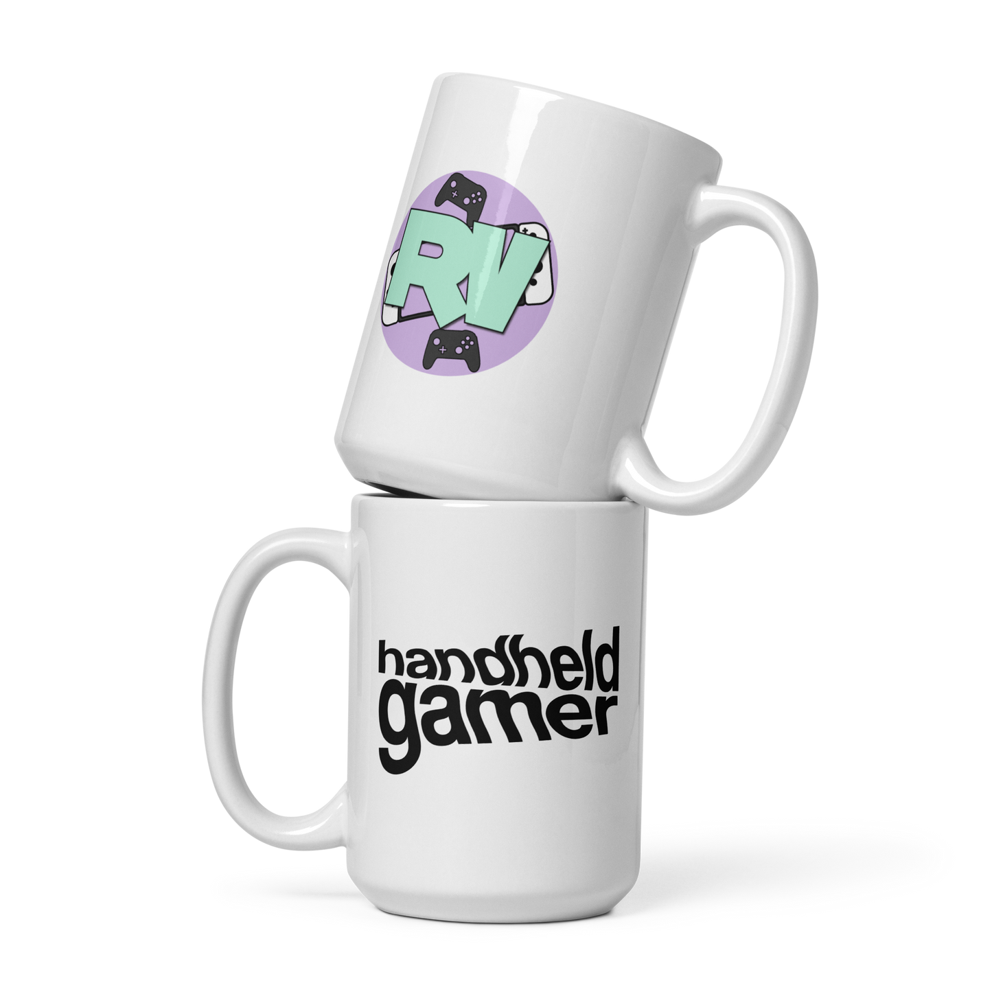 Handheld Gamer White glossy mug